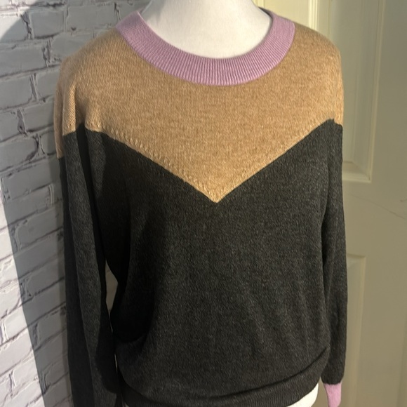 BNWT Madewell Colour Blocking Wool Blend Sweater - Picture 3 of 7